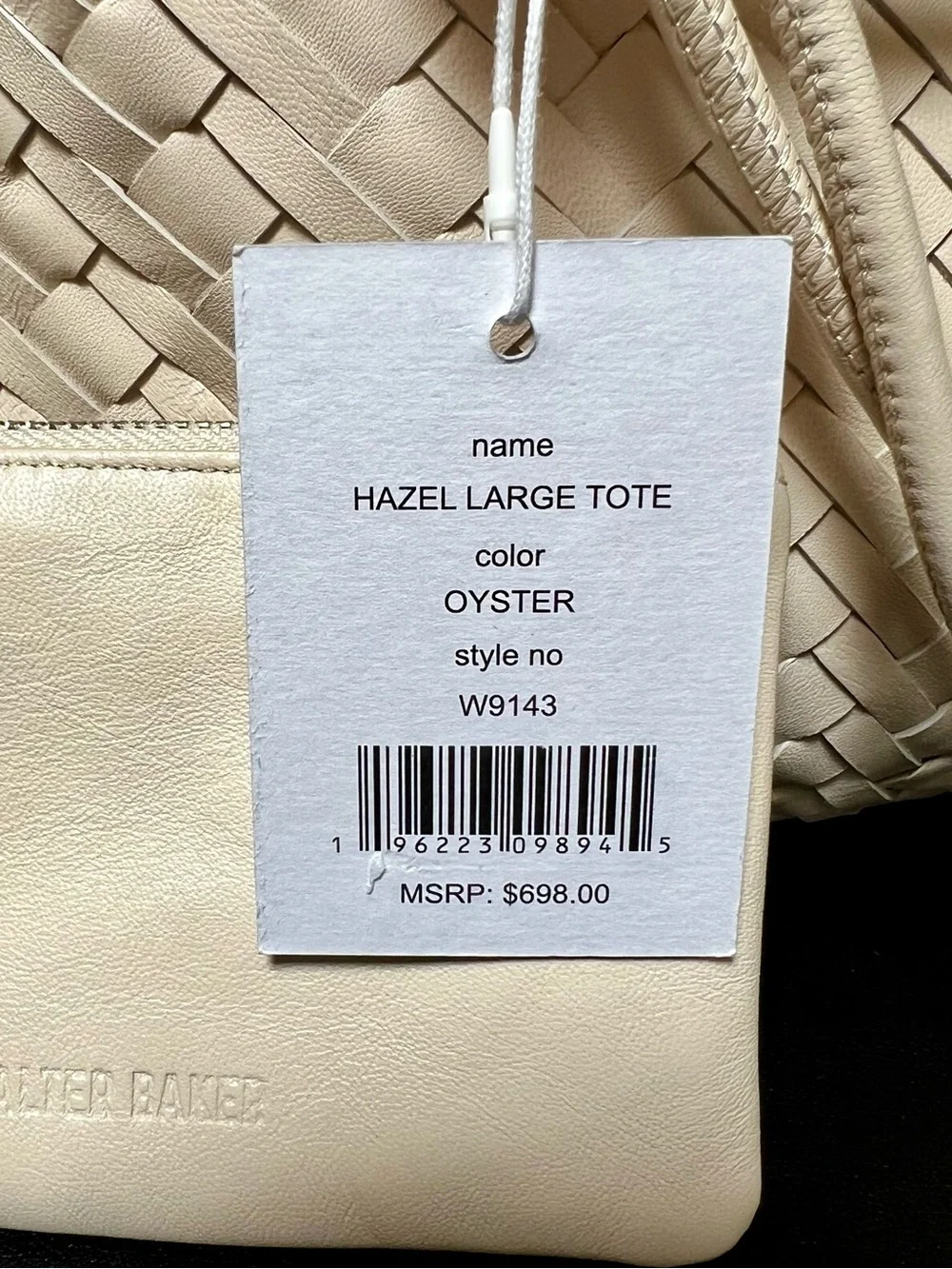 WALTER BAKER Hazel Large Woven Leather Tote
